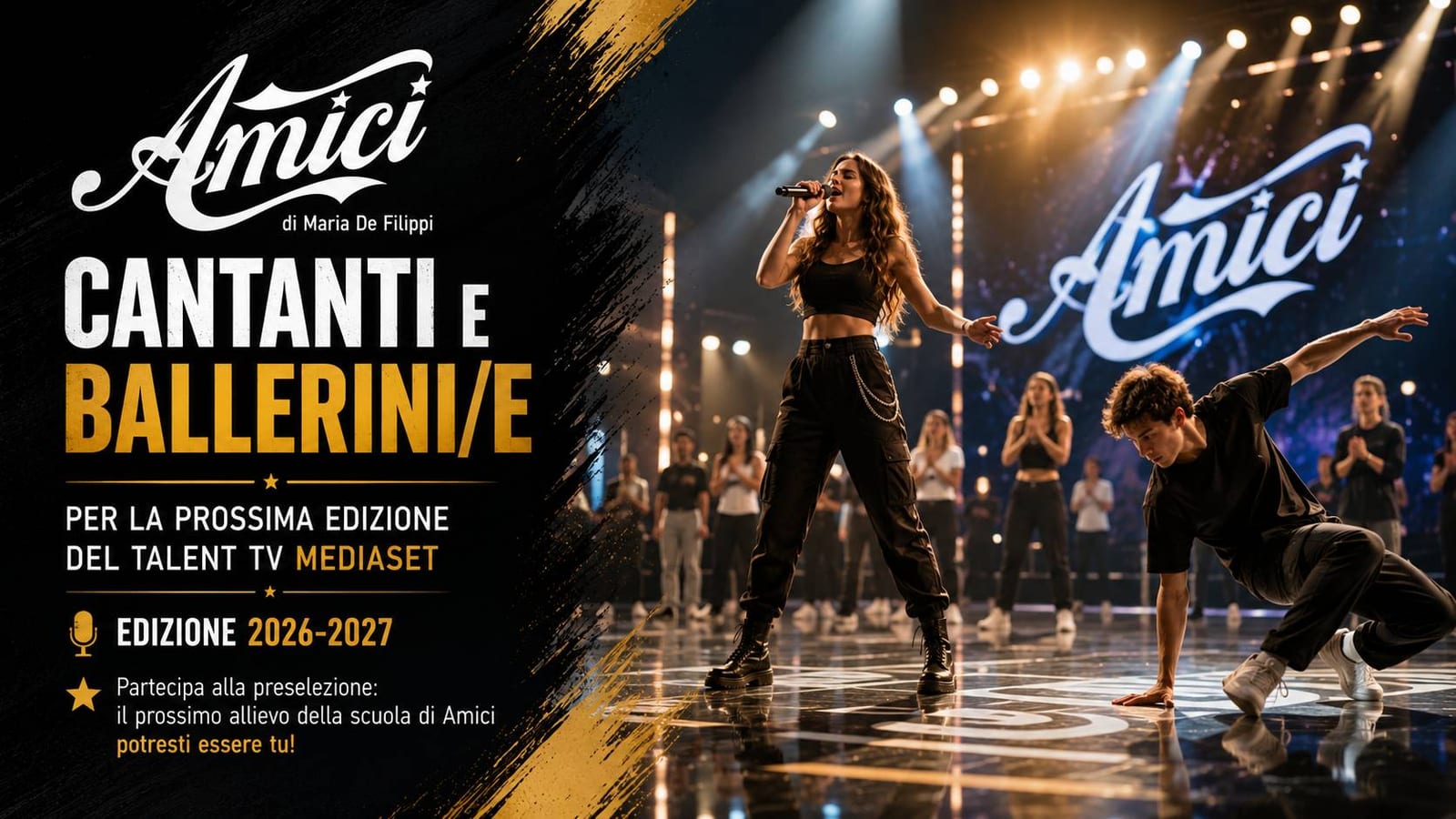 Casting cantanti e ballerini/e per talent Mediaset "Amici"