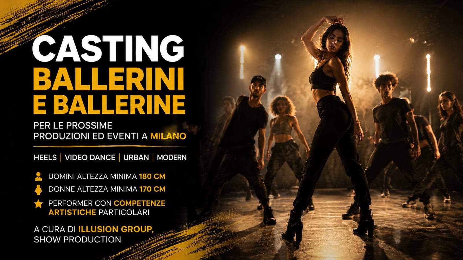 Casting ballerini e ballerine per produzioni ed eventi a Milano