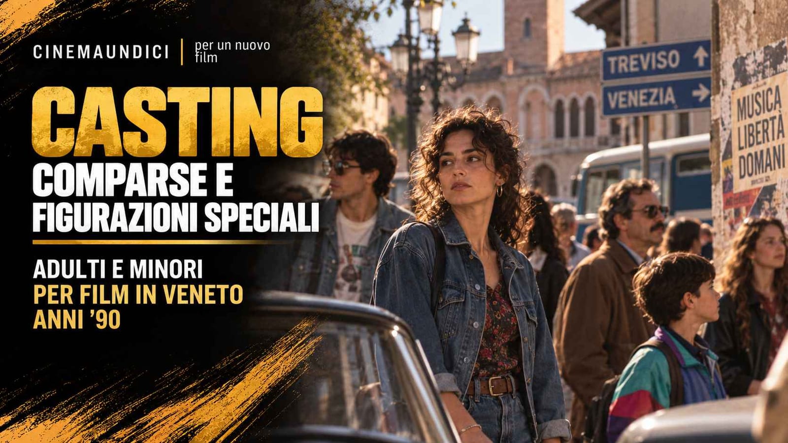 Casting comparse e figurazioni speciali maggiorenni per film in Veneto