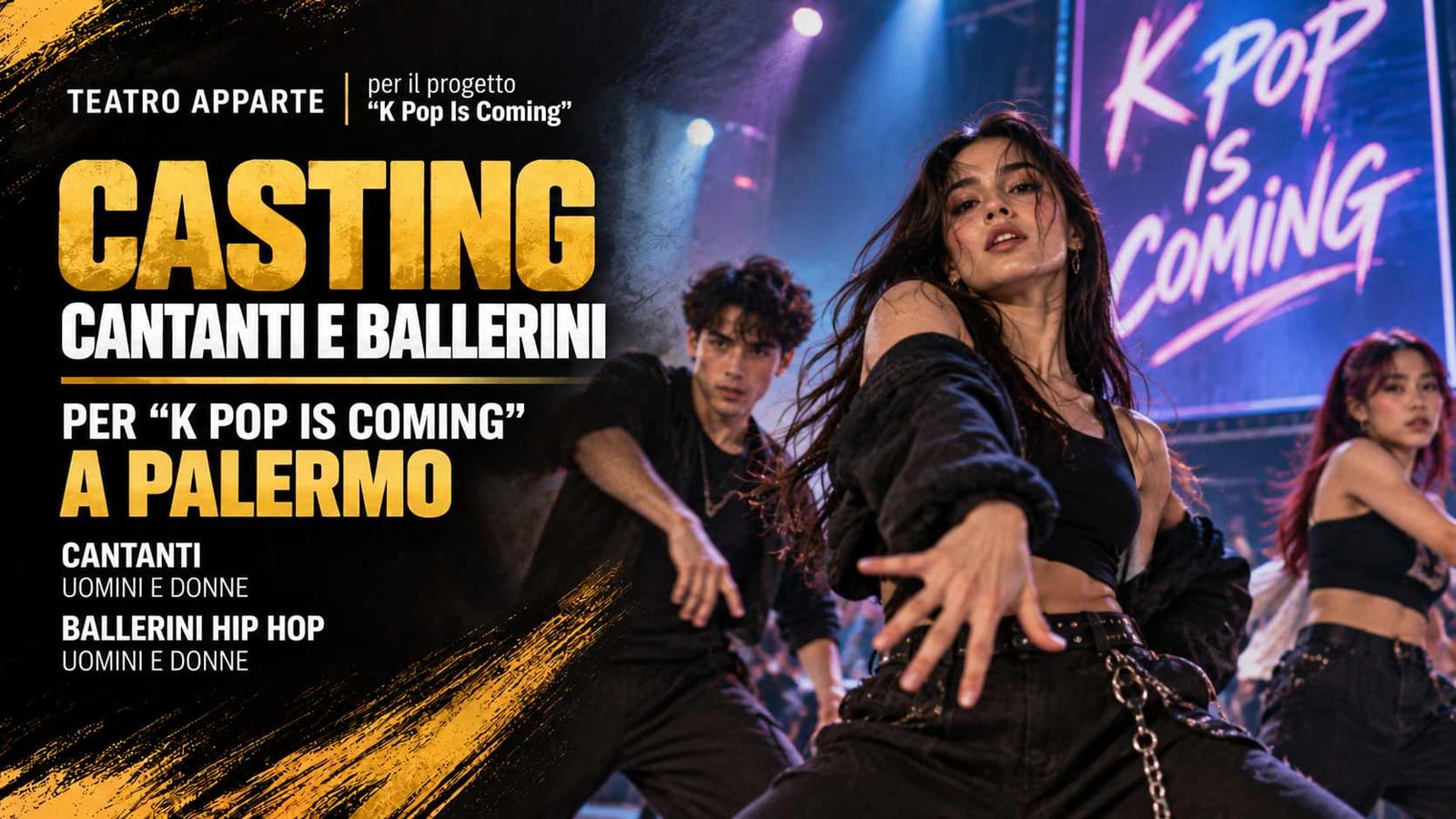 Casting cantanti e ballerini per "K Pop Is Coming" a Palermo