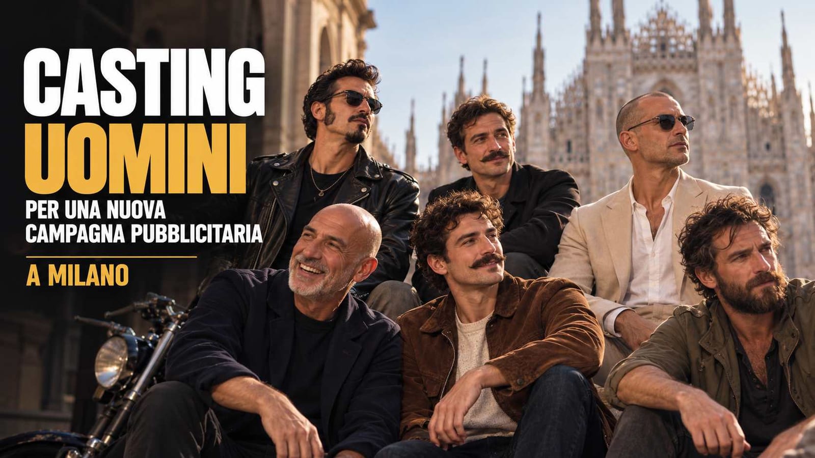 Casting uomini 25/55 anni per campagna pubblicitaria a Milano