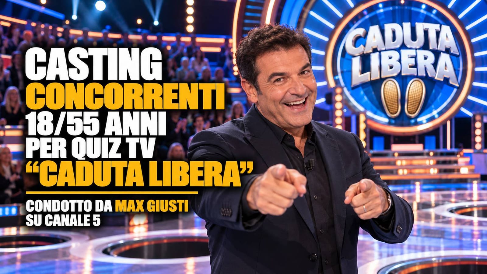 Casting concorrenti 18/55 anni per quiz tv "Caduta Libera"