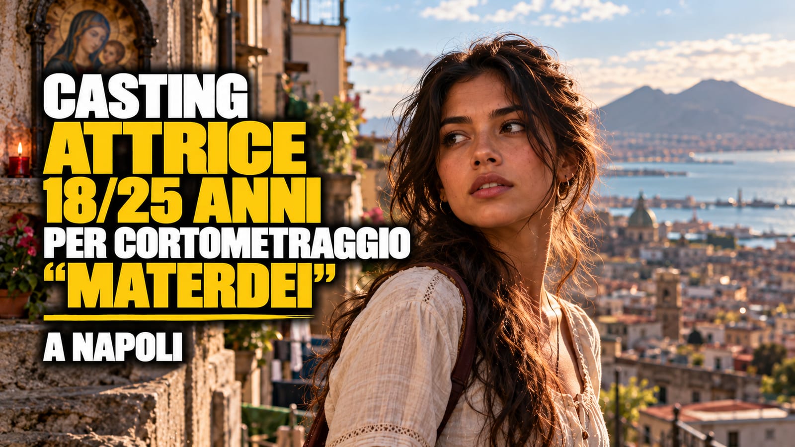 Casting attrice 18/25 anni per corto "Materdei" a Napoli