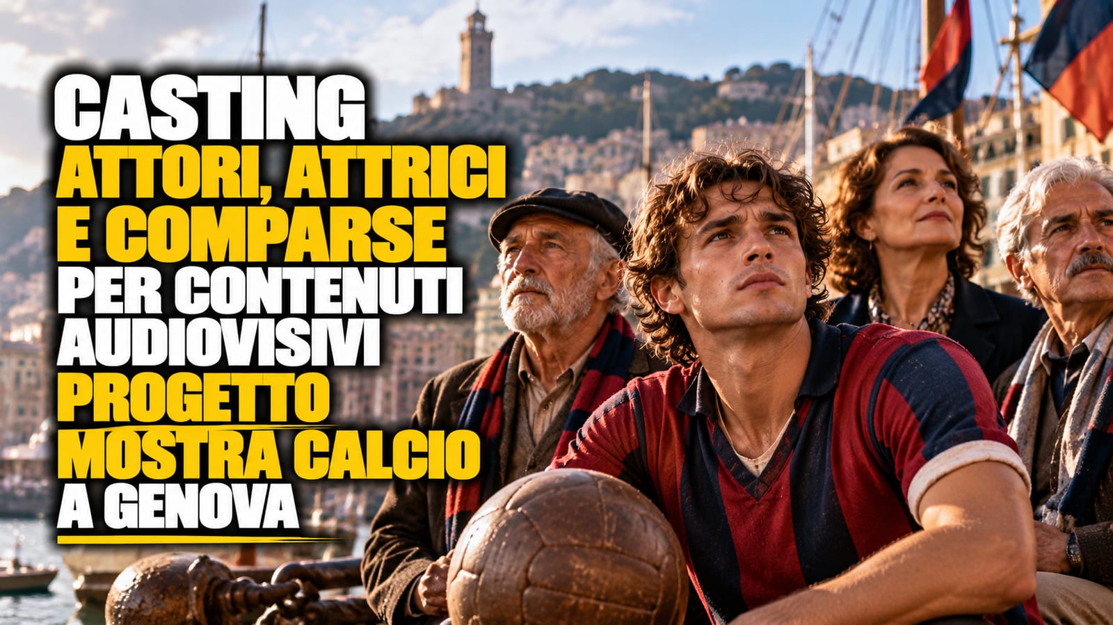 Casting attori e comparse per video "Mostra Calcio" a Genova