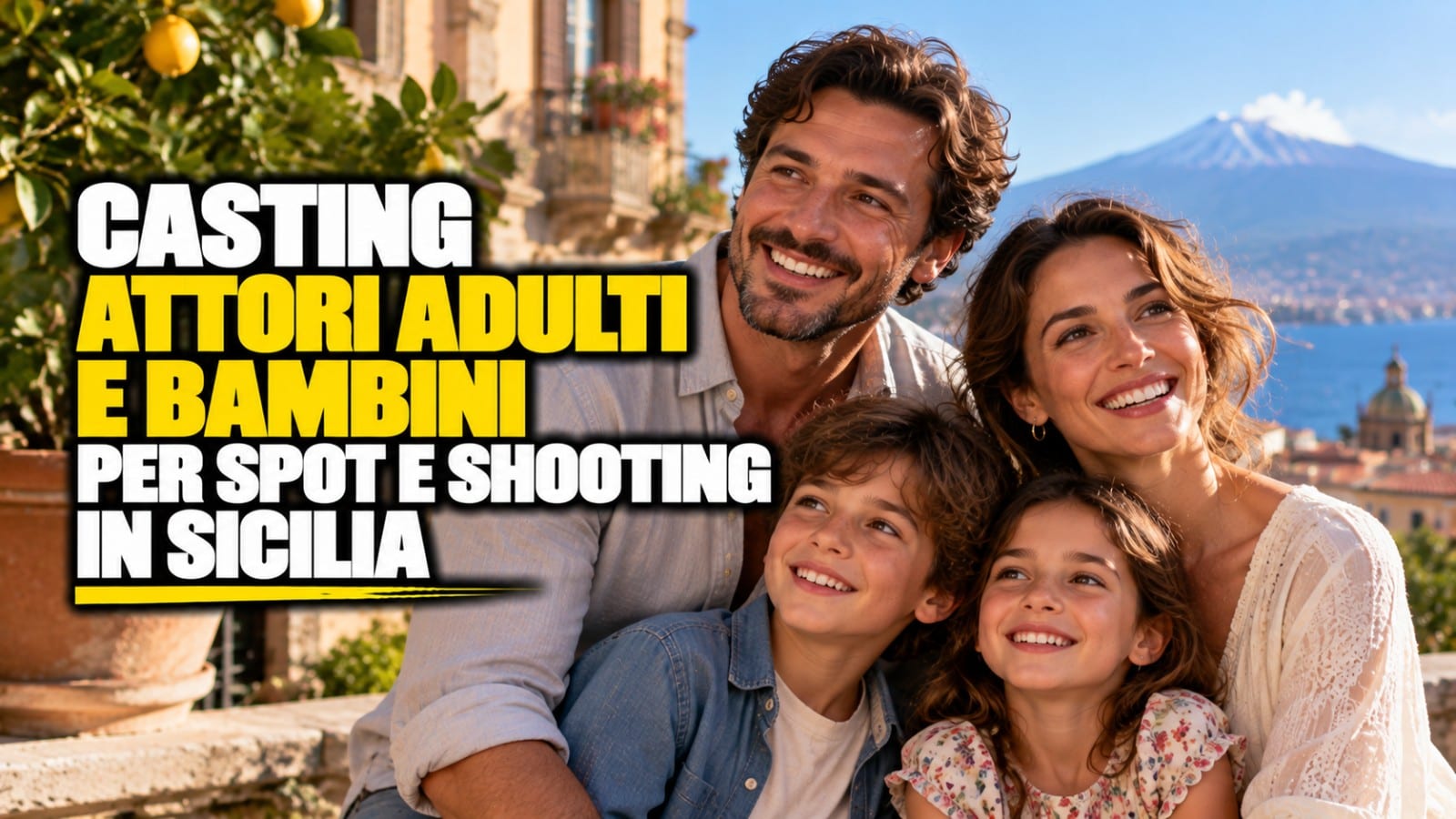 Casting attori adulti e bambini per spot aziendale a Catania
